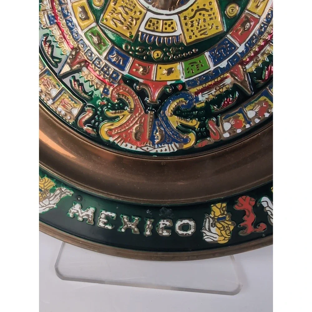 Handcrafted Cancun Mexico Enameled Aztec 11